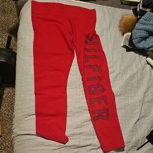 Tommy Hilfiger Kids Red Leggings with Logo
